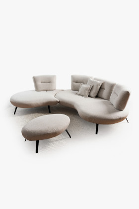 Sedergarnitur CURVE modernes Design - linke Ecke 2