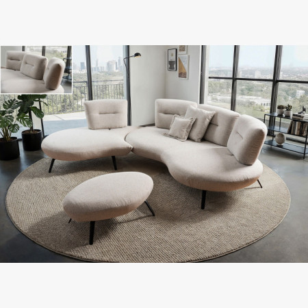 Sedergarnitur CURVE modernes Design - linke Ecke