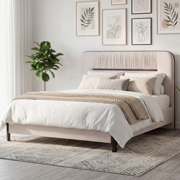 Gepolstertes Doppelbett 180x200 cm mit Stauraum