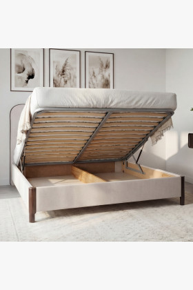Gepolstertes Doppelbett 180x200 cm mit Stauraum 2
