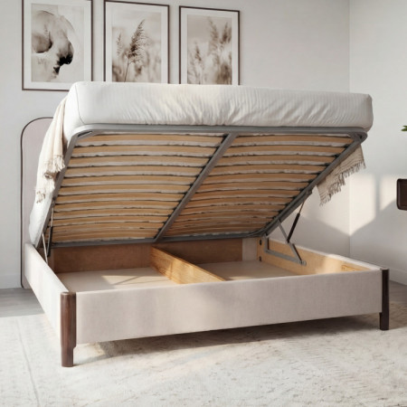 Gepolstertes Doppelbett 180x200 cm mit Stauraum