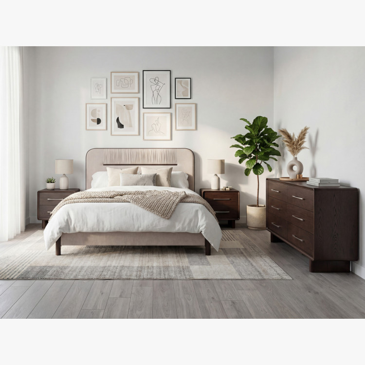 Gepolstertes Doppelbett 180x200 cm mit Stauraum