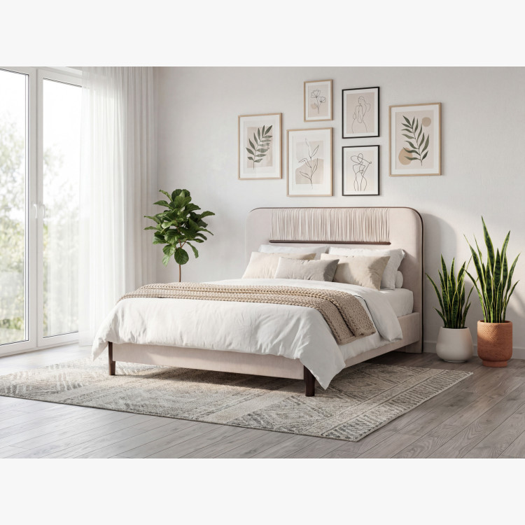 Gepolstertes Doppelbett 180x200 cm mit Stauraum