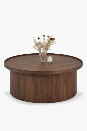 Eichen-Couchtisch in Nussbaumfarbe 2