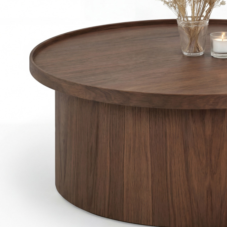 Eichen-Couchtisch in Nussbaumfarbe