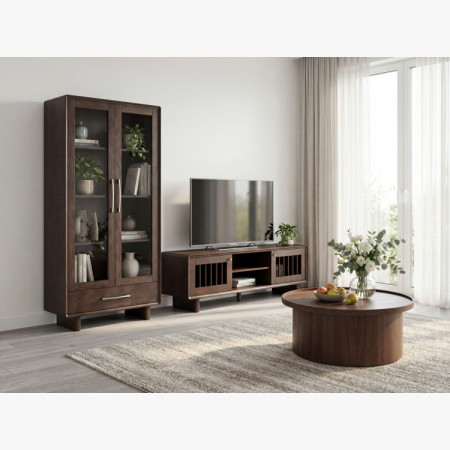 Eichen-Couchtisch in Nussbaumfarbe