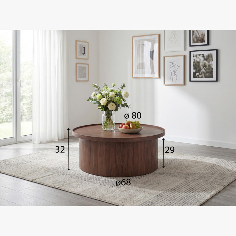 Eichen-Couchtisch in Nussbaumfarbe