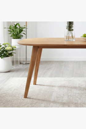 Ovaler Esstisch aus massiver Eiche, Otawa 180 x 90 cm 2