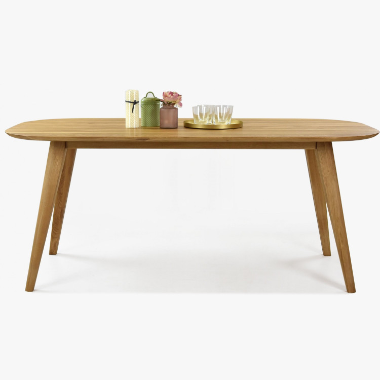 Ovaler Esstisch aus massiver Eiche, Otawa 180 x 90 cm