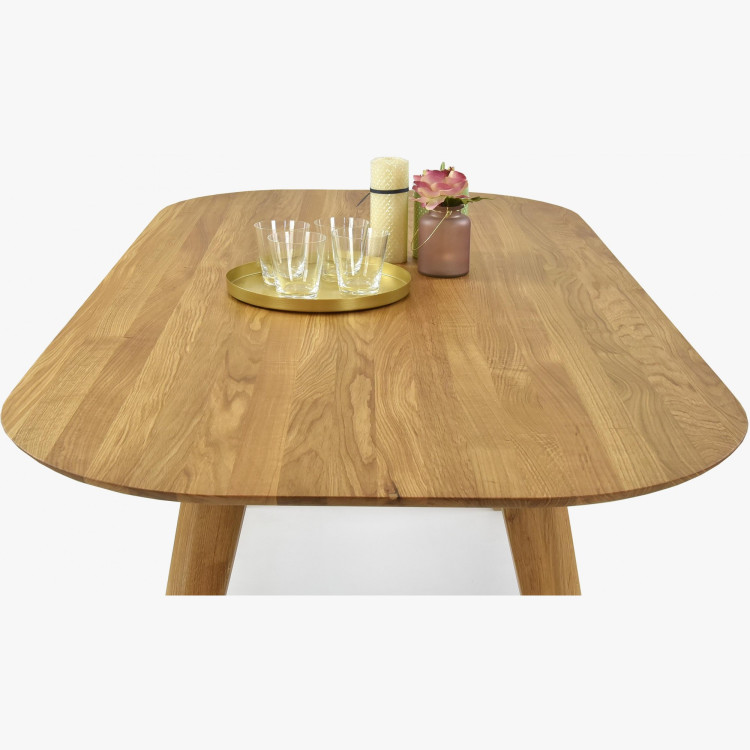 Ovaler Esstisch aus massiver Eiche, Otawa 180 x 90 cm