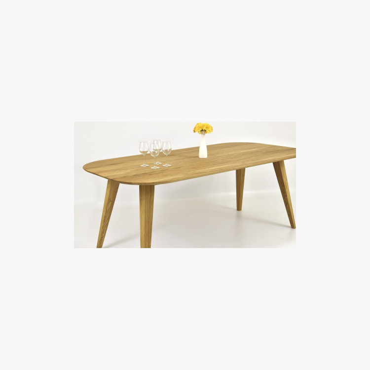 Ovaler Esstisch aus massiver Eiche, Otawa 180 x 90 cm
