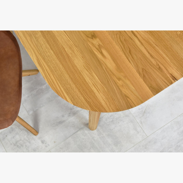 Ovaler Esstisch aus massivem Eichenholz, Otawa 200 x 100 cm