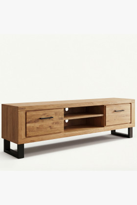 Tv-Kommode Eiche lang 168 cm, auf Metallbeinen, Martina 2