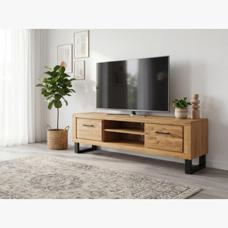 Tv-Kommode Eiche lang 168 cm, auf Metallbeinen, Martina
