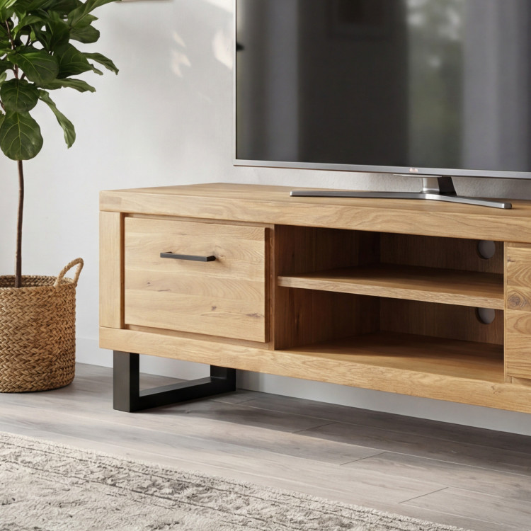 Tv-Kommode Eiche lang 168 cm, auf Metallbeinen, Martina