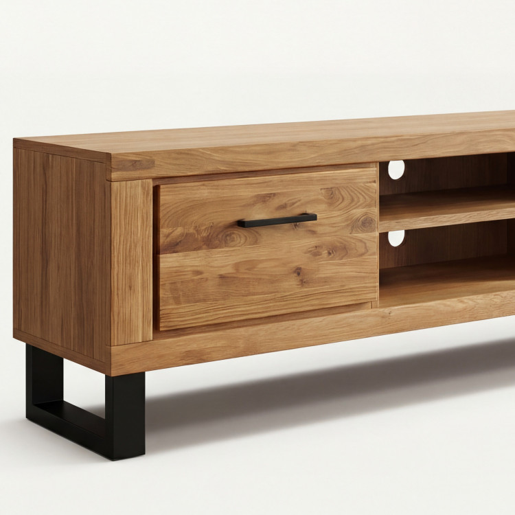 Tv-Kommode Eiche lang 168 cm, auf Metallbeinen, Martina