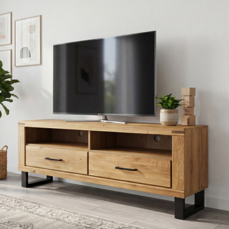 Tv-Kommode Eiche auf Metallbeinen 138 cm, Martina