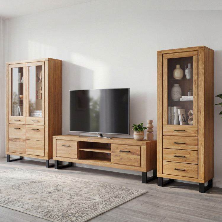 Tv-Kommode Eiche auf Metallbeinen 138 cm, Martina