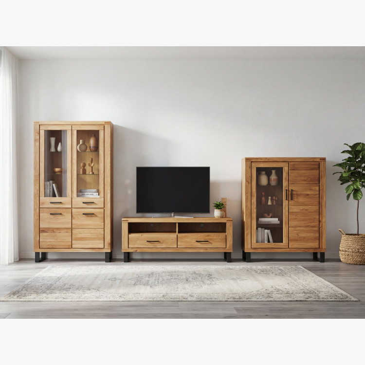 Tv-Kommode Eiche auf Metallbeinen 138 cm, Martina