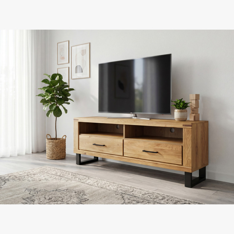 Tv-Kommode Eiche auf Metallbeinen 138 cm, Martina