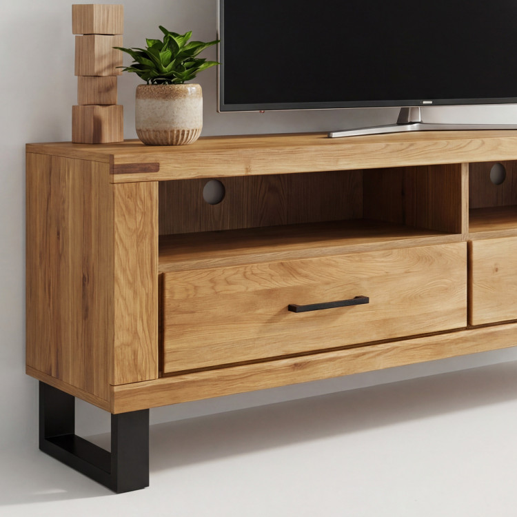 Tv-Kommode Eiche auf Metallbeinen 138 cm, Martina