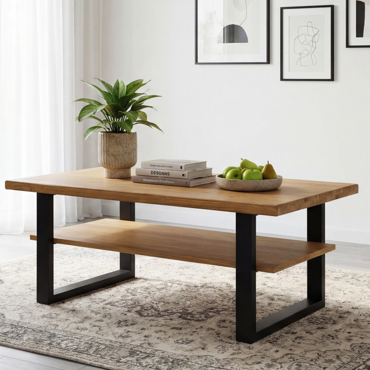 Konferenztisch 115 x 65 cm Eiche mit Ablage, Martina