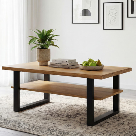 Konferenztisch 115 x 65 cm Eiche mit Ablage, Martina