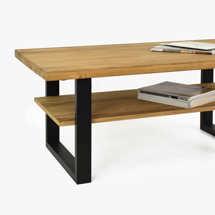 Konferenztisch 115 x 65 cm Eiche mit Ablage, Martina