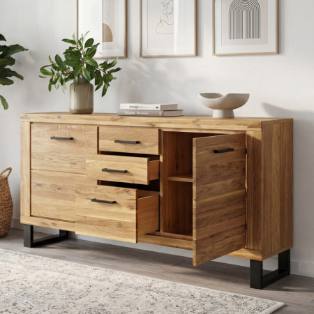 Kommode für das Schlafzimmer Eiche auf Füßen, Martina