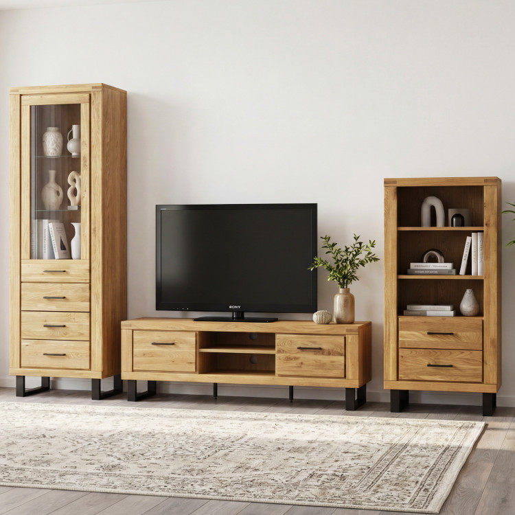 Obývací stěna Martina Eiche massiv + Furnier