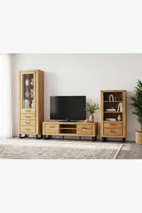 Obývací stěna Martina Eiche massiv + Furnier 2