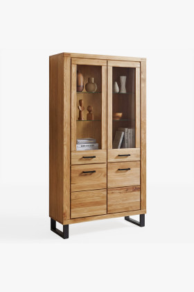 Doppeltürige Vitrine auf Füßen Eiche, Martina 2