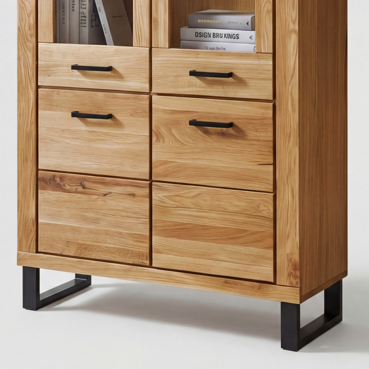 Doppeltürige Vitrine auf Füßen Eiche, Martina