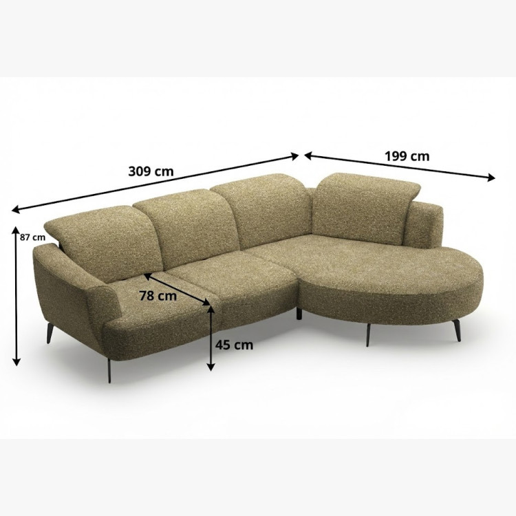 Sedanzsofa ZOE Design-Ecksofa rechts