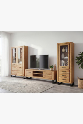 Obývací stěna Martina Eiche massiv + Furnier 2