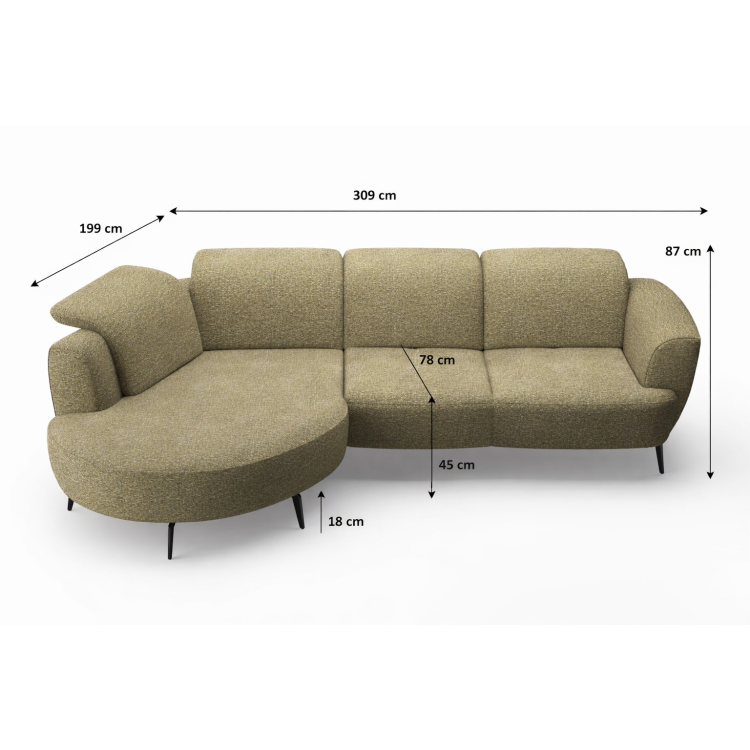 Sedacní Garnitur ZOE Design-Ecksofa links