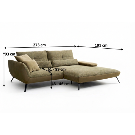 Modulare Polsterecke DOVER - rechte Ecke
