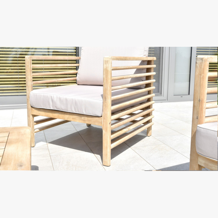 Gartenmöbel, Akazie - Sessel und Bänke, Delphi