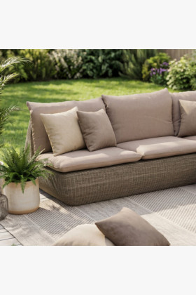 Rattan-Eckgartenmöbel braun, Cavalo 2