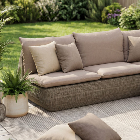 Rattan-Eckgartenmöbel braun, Cavalo