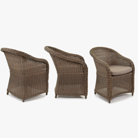 Gartenset Tisch und 4 x Rattanstühle