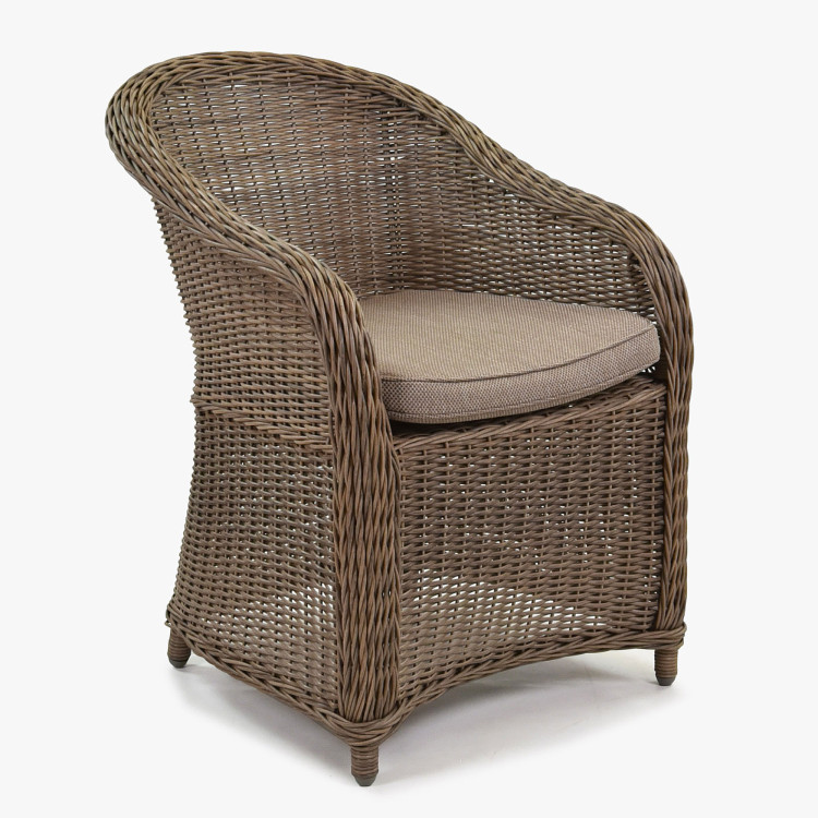 Gartenset Tisch und 4 x Rattanstühle