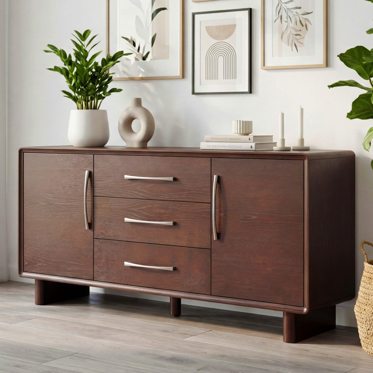 Kommode Koper mit Türen und Schubladen in Nussbaumfarbe – 160 cm
