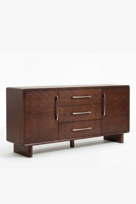 Kommode Koper mit Türen und Schubladen in Nussbaumfarbe – 160 cm 2