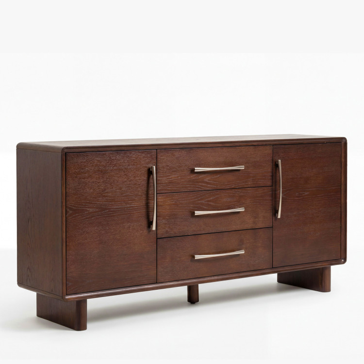 Kommode Koper mit Türen und Schubladen in Nussbaumfarbe – 160 cm