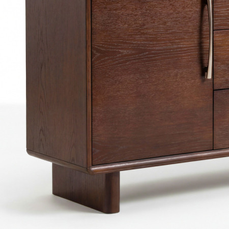 Kommode Koper mit Türen und Schubladen in Nussbaumfarbe – 160 cm