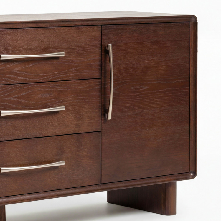 Kommode Koper mit Türen und Schubladen in Nussbaumfarbe – 160 cm