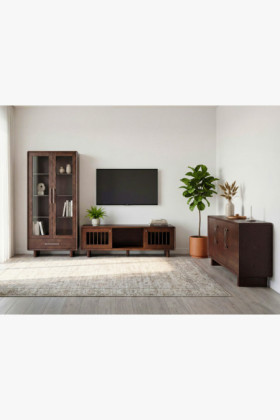 Kommode Koper mit Türen in Nussbaumfarbe – 160 cm 2