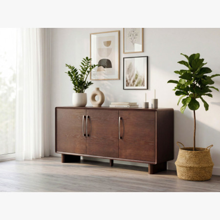 Kommode Koper mit Türen in Nussbaumfarbe – 160 cm