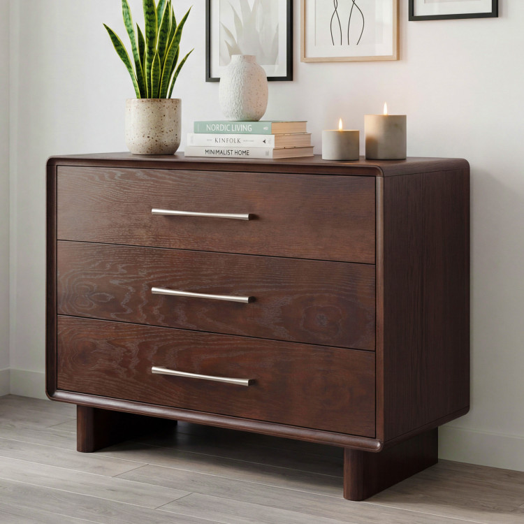 Kommode Koper mit 3 Schubladen in Walnussfarbe